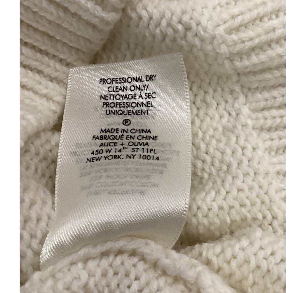 Alice‎ + Olivia Gemini Turtleneck Sweater Wool Blend Knit Soft White Size Small - Picture 14 of 14